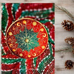Green & Red Snowflake Wreath